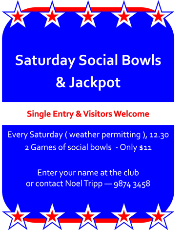 Saturday Social Bowls & Jackpot